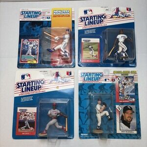 Lot of 4 1988-93 MLB Starting Lineups Olerud + Mel Hall + Eric Davis + McDowell